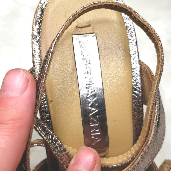 Bcbgmaxazria Heels ming1 9 sandals metallic pewter silver - Picture 5 of 13